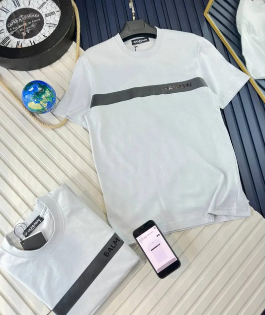 Camisa Balmain - Logo Borracha com faixa preta