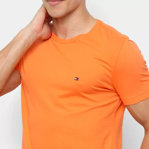 Camisa Tommy Hilfinger Básica - Laranja
