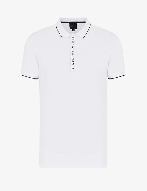 Camisa Polo Armani Exchange Slim Fit - Branca